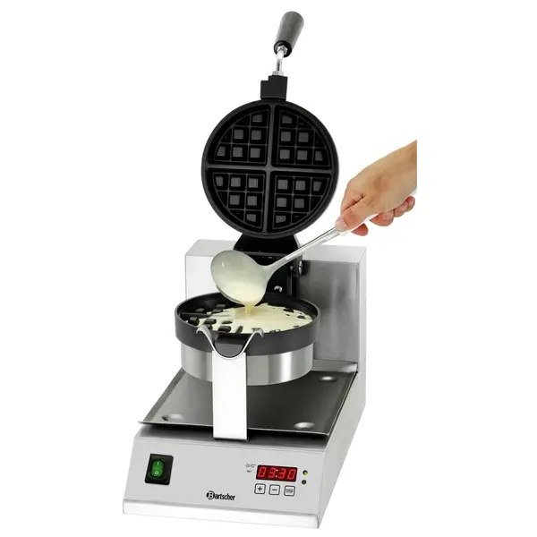 Wafelijzer Deluxe 1BW170D | 1kW | Wafelgrootte Ø170x35(h)mm | 260x505x320(h)mm
