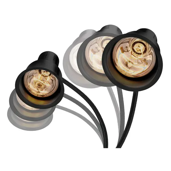 Warmhoudlamp | Zwart | Flexibel | 2x 250W | Incl. Lampen | 335x520x700(h)mm