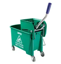 Jantex Rolemmer + Wringer | KENTUCKY | 20L | Groen (Kleurcodering) | Schoon-/Vuilwaterscheiding | 350x280x480(h)mm