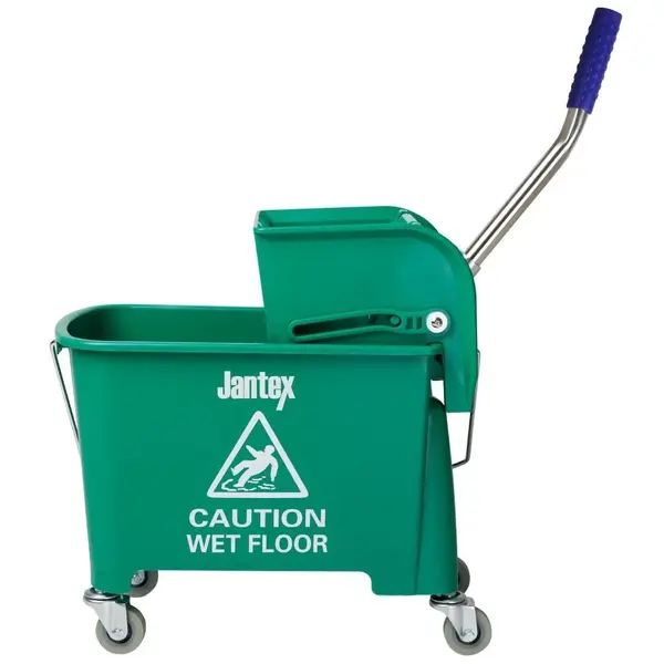 Rolemmer + Wringer | KENTUCKY | 20L | Groen (Kleurcodering) | Schoon-/Vuilwaterscheiding | 350x280x480(h)mm