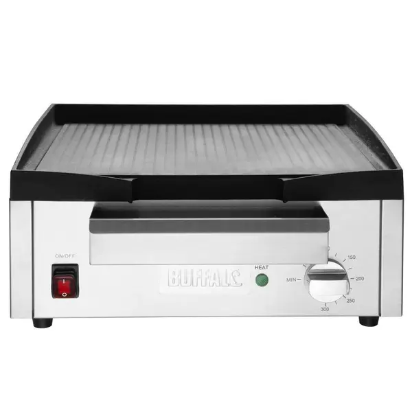 Bak-/Grillplaat | Elektrisch | Glad Oppervlak 385x280 (Gietijzer) | 50°C/300°C | 1.8kW (230V) | 430x320x203(h)mm