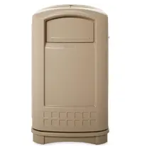 Rubbermaid Afvalbak | LANDMARK | Kunststof | Beige | 189.3L | Duwdeksel | 641x629x1070(h)mm