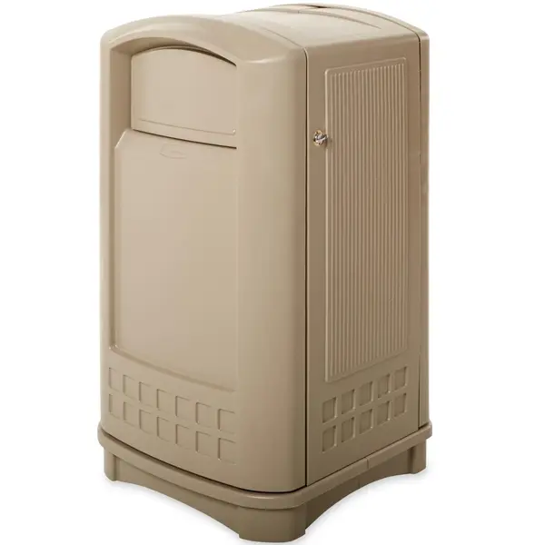 Afvalbak | LANDMARK CONTAINER SERIE II | Kunststof | Beige | 189.3L | Duwdeksel | 641x629x1070(h)mm