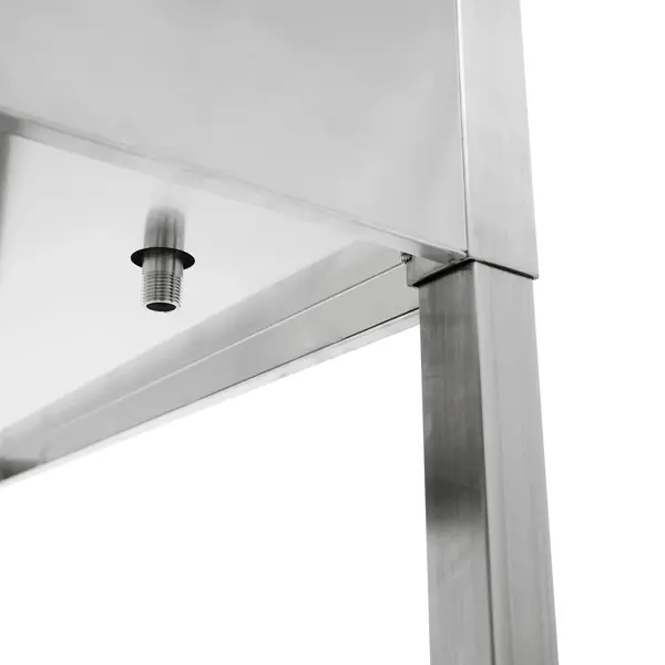 Bar-/Cocktailstation | RVS | IJs-/Ingrediëntenbak + Flessenrek | Bodemschap | Achteropstand | 900x820x900/950(h)mm