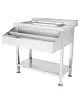 CombiSteel Bar-/Cocktailstation | RVS | IJs-/Ingrediëntenbak + Flessenrek | Bodemschap | Achteropstand | 900x820x900/950(h)mm 