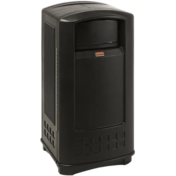 Afvalbak | LANDMARK | Kunststof | Zwart | 132.5L | Duwdeksel | 516x545x1043(h)mm