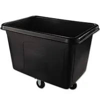 Rubbermaid Afvalbak | Kunststof | Zwart | 400L | Open | Wielen | 787x1121x826(h)mm