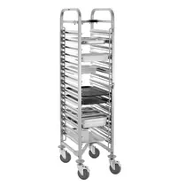 Bartscher Regaalwagen | RVS | 15 Etages (1/1 GN) | Wielen (Geremd) | Inschuifbaar | 440x680x1715(h)mm