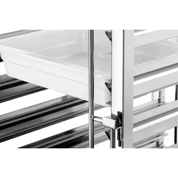 Regaalwagen | RVS | 15 Etages (1/1 GN) | Wielen (Geremd) | Inschuifbaar | 440x680x1715(h)mm