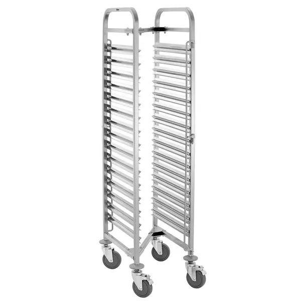 Regaalwagen | RVS | 15 Etages (1/1 GN) | Wielen (Geremd) | Inschuifbaar | 440x680x1715(h)mm