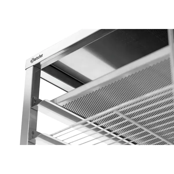 Regaalwagen | RVS | 7 Etages (EN600x400) + Bovenblad | Wielen (Geremd) | 535x745x1000(h)mm