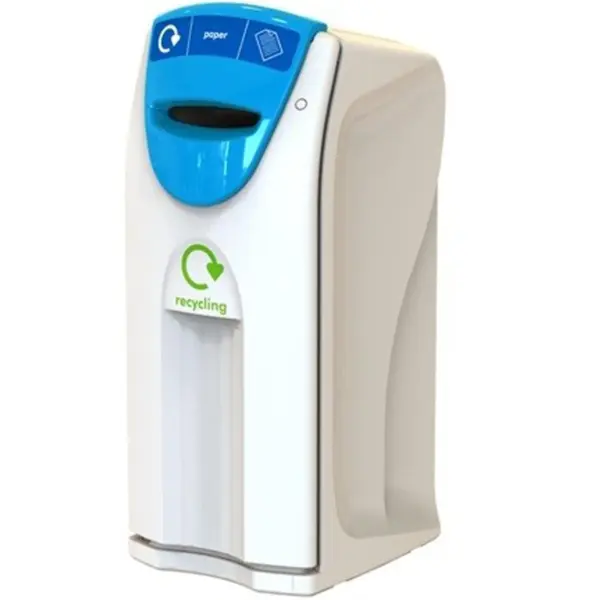 Afvalbak | MAXI ENVIROBIN | Kunststof | Grijs/Blauw | 140L | Inworpvak | Afvalscheiding | Modulair | 550x615x1220(h)mm