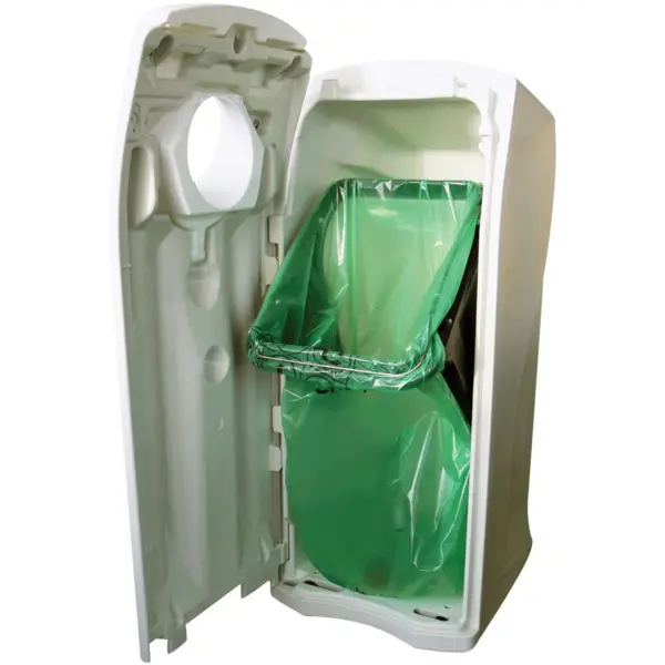 Afvalbak | MAXI ENVIROBIN | Kunststof | Grijs/Groen | 140L | Inworpvak | Afvalscheiding | Modulair | 550x615x1220(h)mm