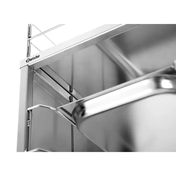 Regaalwagen | RVS | 2x 10 Etages (1/1 GN) + Bovenblad | Wielen (Geremd) | 1065x695x1810(h)mm