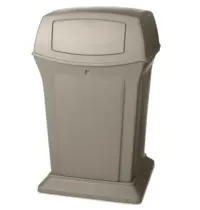 Rubbermaid Afvalbak | RANGER | Kunststof | Beige | 170.3L | Duwdeksel | 630x630x1054(h)mm