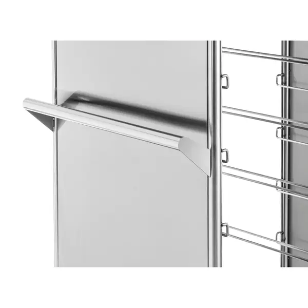 Dienbladenwagen | RVS | 2x 8 Etages (443x343) + Bovenblad | Wielen (Geremd) | 965x625x1695(h)mm