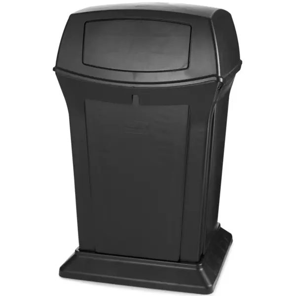 Afvalbak | RANGER | Kunststof | Zwart | 170.3L | Duwdeksel | 630x630x1054(h)mm