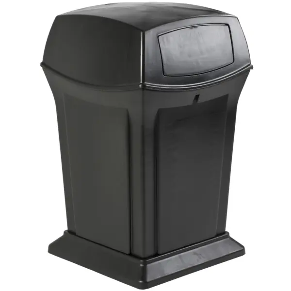 Afvalbak | RANGER | Kunststof | Zwart | 170.3L | Duwdeksel | 630x630x1054(h)mm