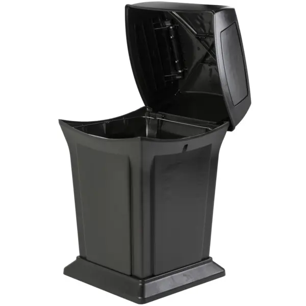 Afvalbak | RANGER | Kunststof | Zwart | 170.3L | Duwdeksel | 630x630x1054(h)mm