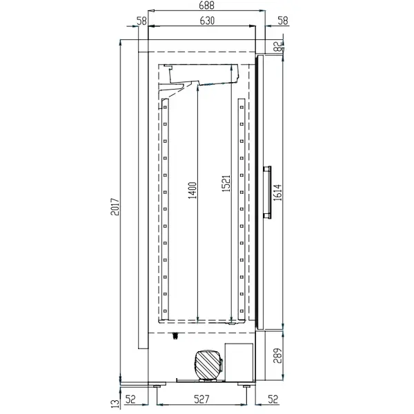 Medische Koelkast | LABORATORY | 1070L | Grijs/Blauw | +2°C/+15°C | Geforceerd | Temperatuur-/Deuralarm | 1350x750x2050(h)mm