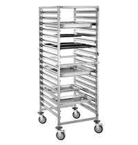 Bartscher Regaalwagen | RVS | 18 Etages (2/1 GN) + Bovenblad | Wielen (Geremd) | 655x835x1750(h)mm