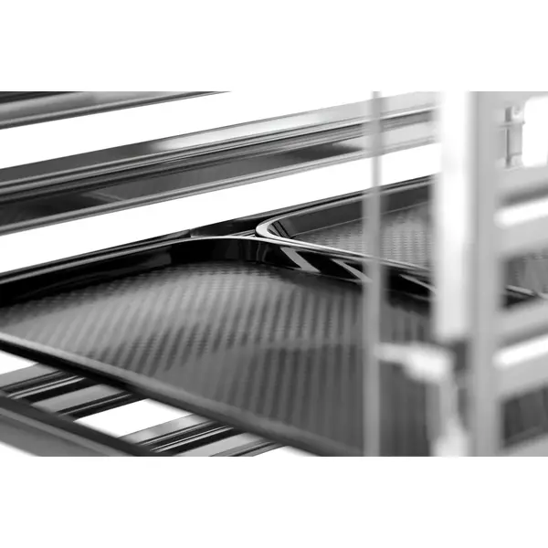 Regaalwagen | RVS | 18 Etages (2/1 GN) + Bovenblad | Wielen (Geremd) | 655x835x1750(h)mm