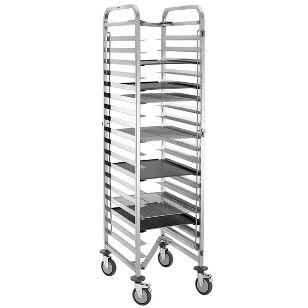 Regaalwagen | RVS | 18 Etages (EN600x400) | Wielen (Geremd) | Inschuifbaar | 535x745x1885(h)mm