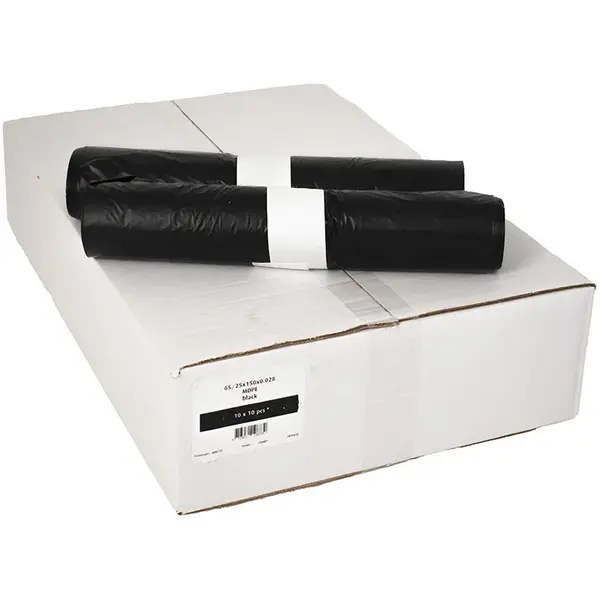 Afvalzakken | Kunststof | Zwart | 100 Stuks | 650x1500mm