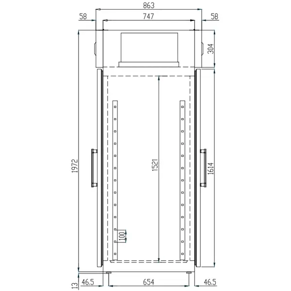 Medische Doorgeefkoelkast | LABORATORY | 565L | Grijs/Blauw | +2°C/+15°C | Geforceerd | Temperatuur-/Deuralarm | 660x865x1995(h)mm