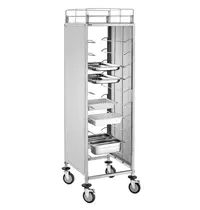 Bartscher Regaalwagen | RVS | 10 Etages (1/1 GN) + Bovenblad | Wielen (Geremd) | 585x695x1820(h)mm