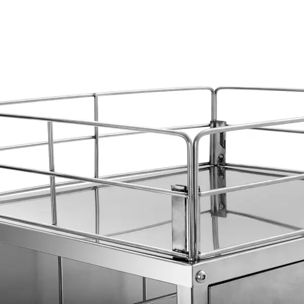 Regaalwagen | RVS | 10 Etages (1/1 GN) + Bovenblad | Wielen (Geremd) | 585x695x1820(h)mm