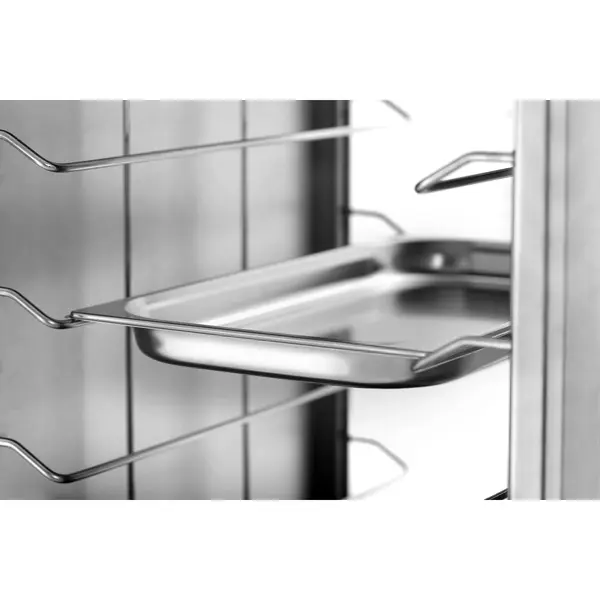 Regaalwagen | RVS | 10 Etages (1/1 GN) + Bovenblad | Wielen (Geremd) | 585x695x1820(h)mm