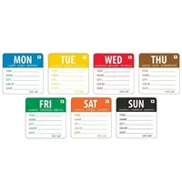 Vogue Afneembare dag stickers week set | 3500 Stuks | 5,08cm