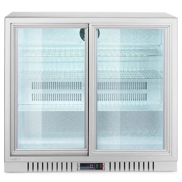 Barkoelkast | 188L | Zilvergrijs | +2°C/+10°C | Statisch + Ventilator | Schuifdeuren | 900x520x840(h)mm