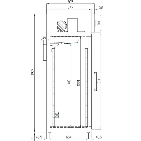 Medische Koelkast | LABORATORY | 1285L | Grijs/Blauw | +2°C/+15°C | Geforceerd | Temperatuur-/Deuralarm | 1350x855x1995(h)mm