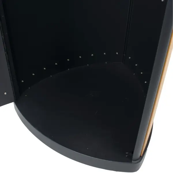 Afvalbak | Staal/Kunststof | Zwart/Houtlook | 60L | Open | 495x500x960(h)mm