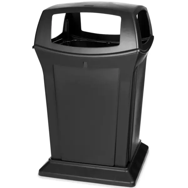 Afvalbak | RANGER | Kunststof | Zwart | 170.3L | Open | 630x630x1054(h)mm