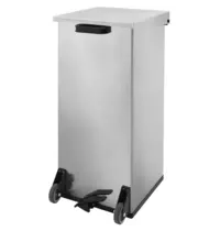 DutchDesign Pedaalemmer | CARRO | RVS | 110L | Klapdeksel | HACCP | Wielen | 390x390x800(h)mm