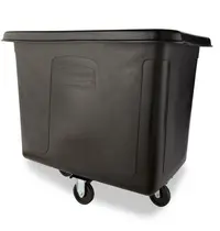 Rubbermaid Afvalbak | Kunststof | Zwart | 500L | Open | Wielen | 787x1111x940(h)mm