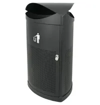 V-Part Afvalbak | Staal | Zwart | 60L | Open | 495x500x960(h)mm