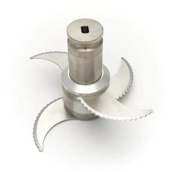 Messenblok | Maxima 70L Cutter | Kruisvormig RVS | Vier gekartelde messen | 440x440x255(h)mm