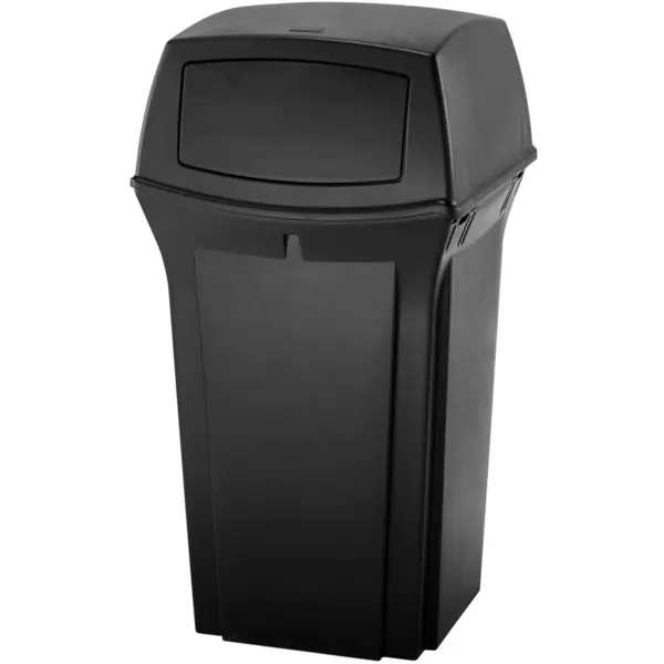 Afvalbak | RANGER | Kunststof | Zwart | 132.5L | Duwdeksel | 535x535x1020(h)mm