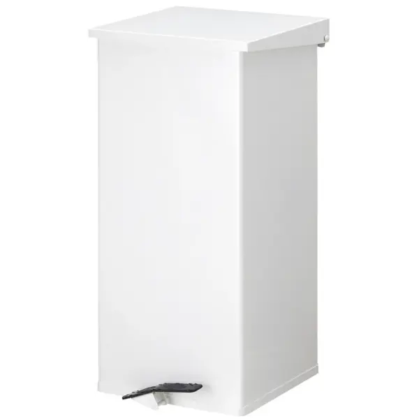 Pedaalemmer | CARRO | Aluminium | Wit | 110L | Klapdeksel | HACCP | 390x390x800(h)mm