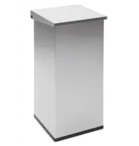 DutchDesign Afvalbak | CARRO | RVS | 110L | Klapdeksel | 360x360x760(h)mm