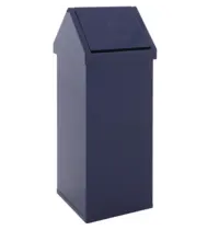 DutchDesign Afvalbak | CARRO | Aluminium | Blauw | 110L | Tuimeldeksel | 360x360x1000(h)mm 