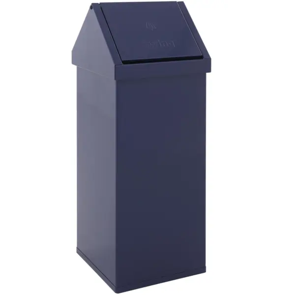 Afvalbak | CARRO | Aluminium | Blauw | 110L | Tuimeldeksel | 360x360x1000(h)mm