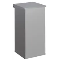 DutchDesign Afvalbak | CARRO | Aluminium | Grijs | 110L | Klapdeksel | 360x360x760(h)mm