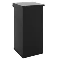 DutchDesign Afvalbak | CARRO | Aluminium | Zwart | 110L | Klapdeksel | 360x360x760(h)mm