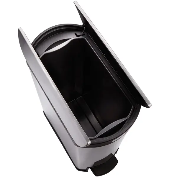 Pedaalemmer | SLIM JIM | RVS/Kunststof | 50L | Klapdeksel | Anti Fingerprint | 295x576x733(h)mm