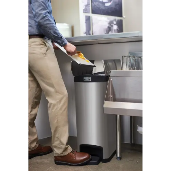 Pedaalemmer | SLIM JIM | RVS | 50L | Klapdeksel | Anti Fingerprint | 295x576x733(h)mm